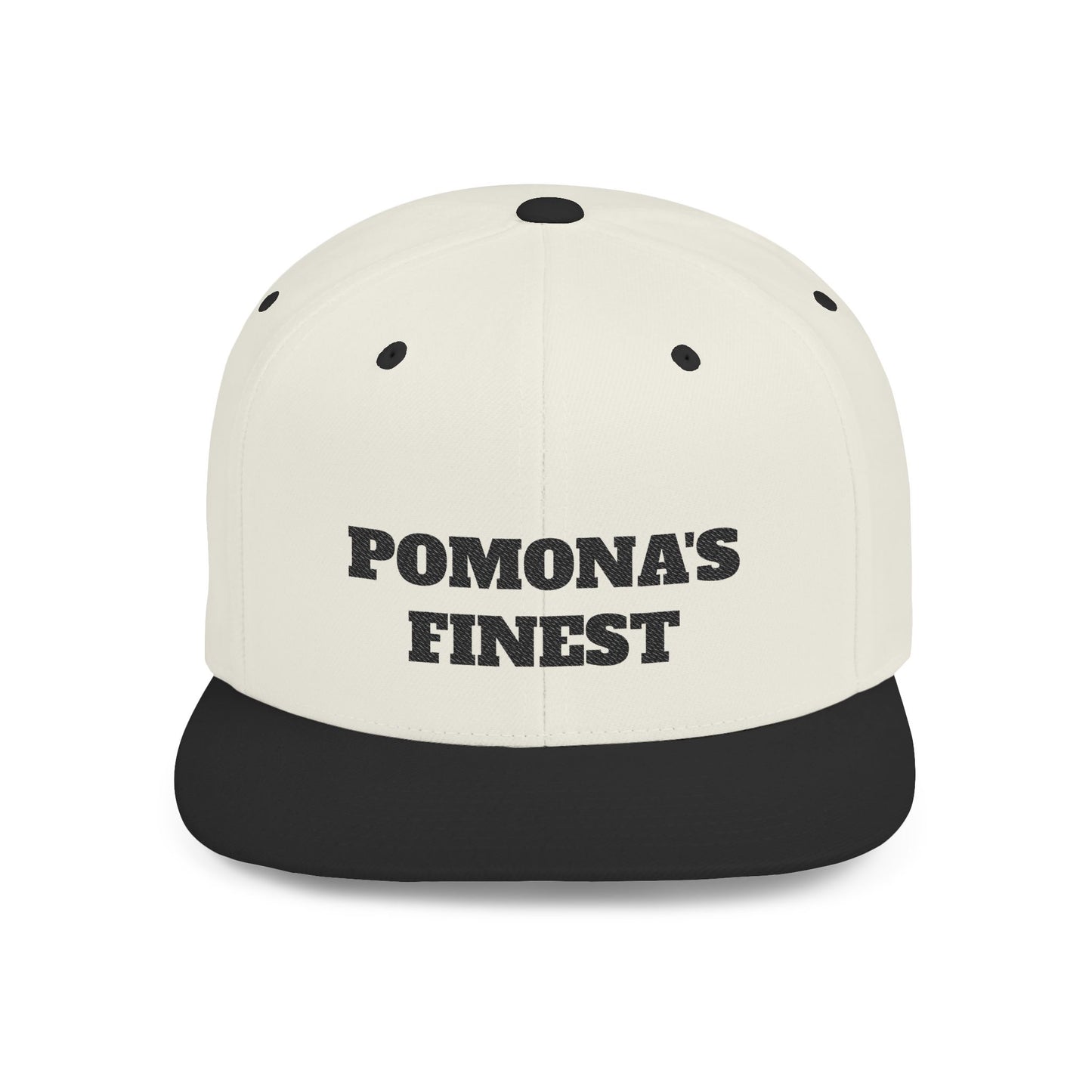 Stylish Flat Bill Pomona's Finest™ Snapback Hat - Perfect Gift for Hikers, Streetwear Enthusiasts, or Casual Outings, Cool Design, Summer Fashion