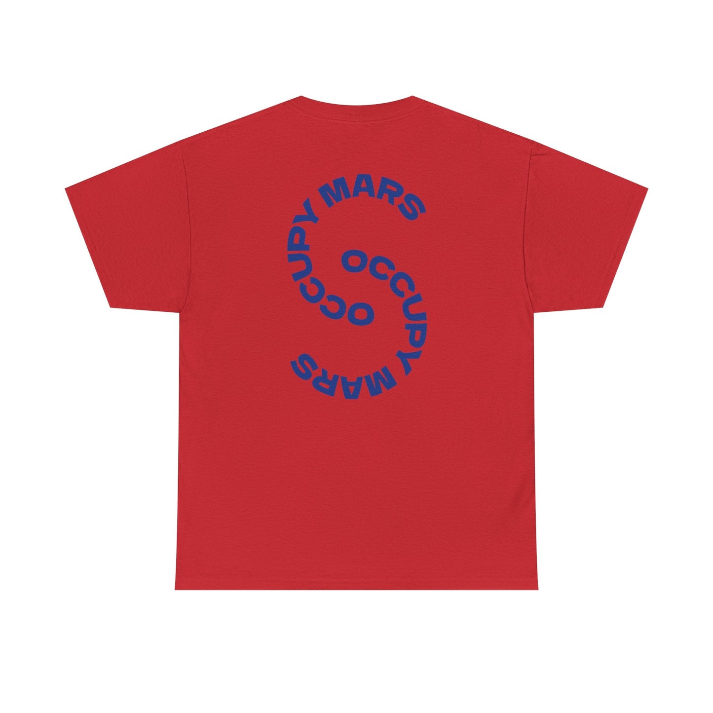 Occupy Mars™ Unisex Heavy Cotton Tee, Casual Statement Shirt, Gift for Space Lovers, Eco-Friendly Fashion, Fun Tee for Events