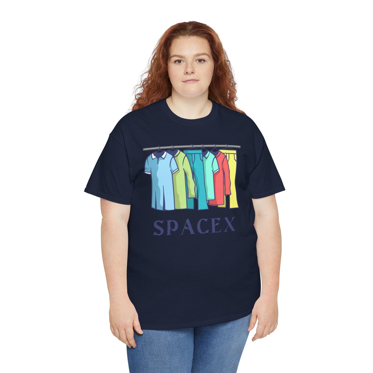Unisex Heavy Cotton SPACEX Tee, Short, Tall, Fat, or Small apparel