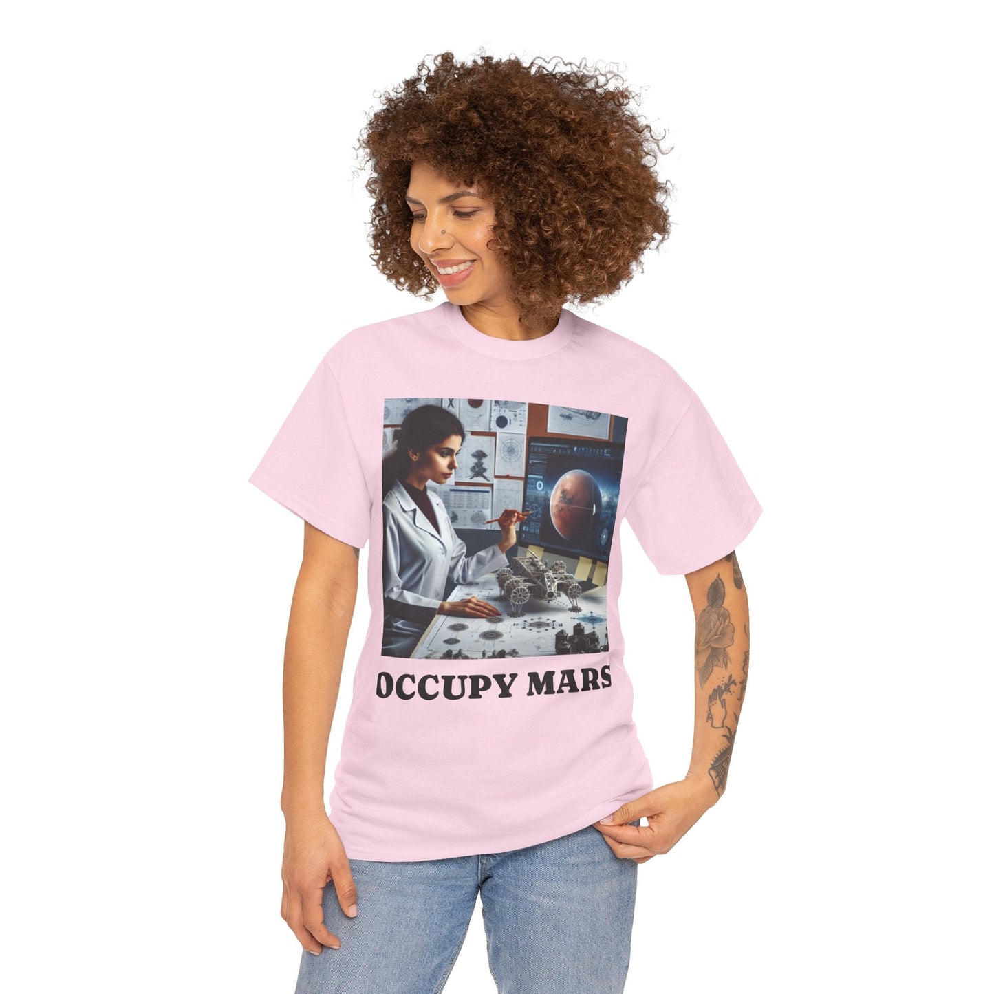 Occupy Mars™ Unisex Sci-Fi Graphic Tee, Shirt for Space Lovers, Gift, Astronomy T-Shirt, Science-Fiction Apparel