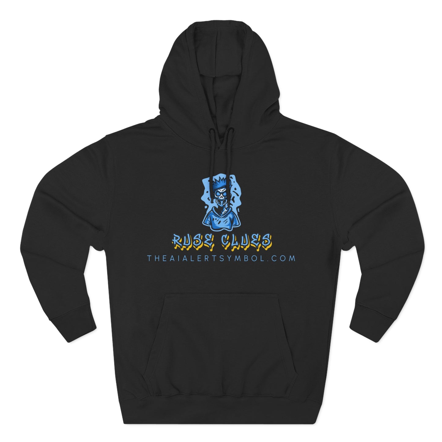 Ruse Clues® Hoodie — Blue Graphic Fleece Pullover