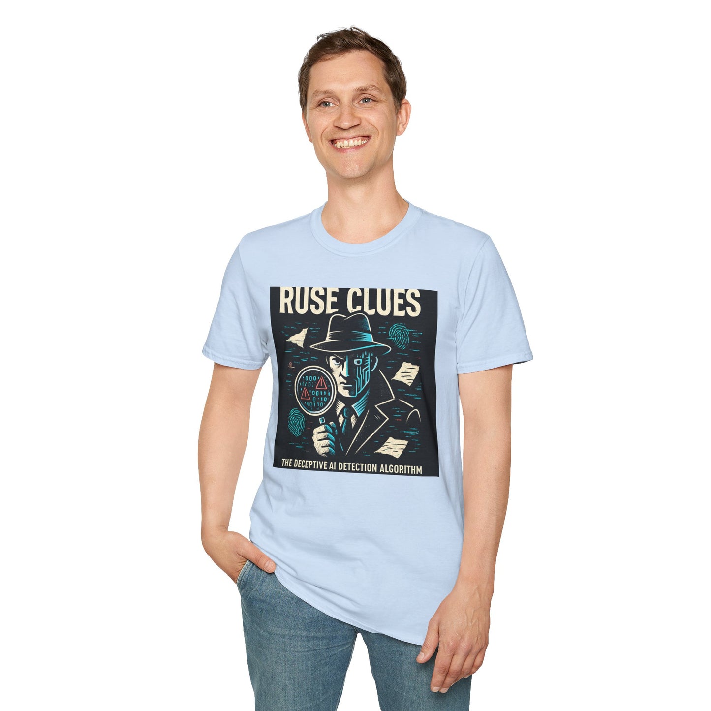 Mystery Detective Unisex Softstyle T-Shirt - Ruse Clues® Design