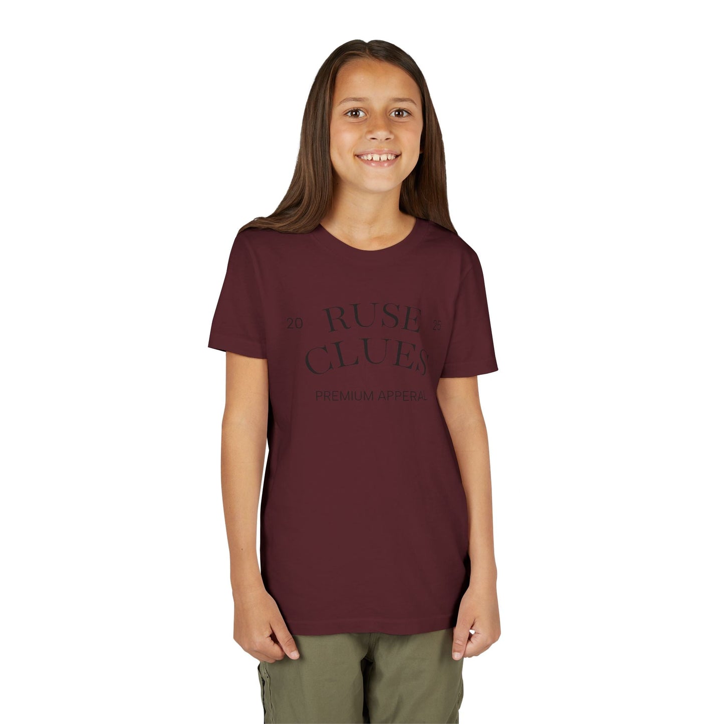 Youth Short Sleeve Ruse Clues® Tee, Fun Graphic Tee, Kids Casual T-Shirt, Gift for Teens, Back to School Apparel, Summer Wear