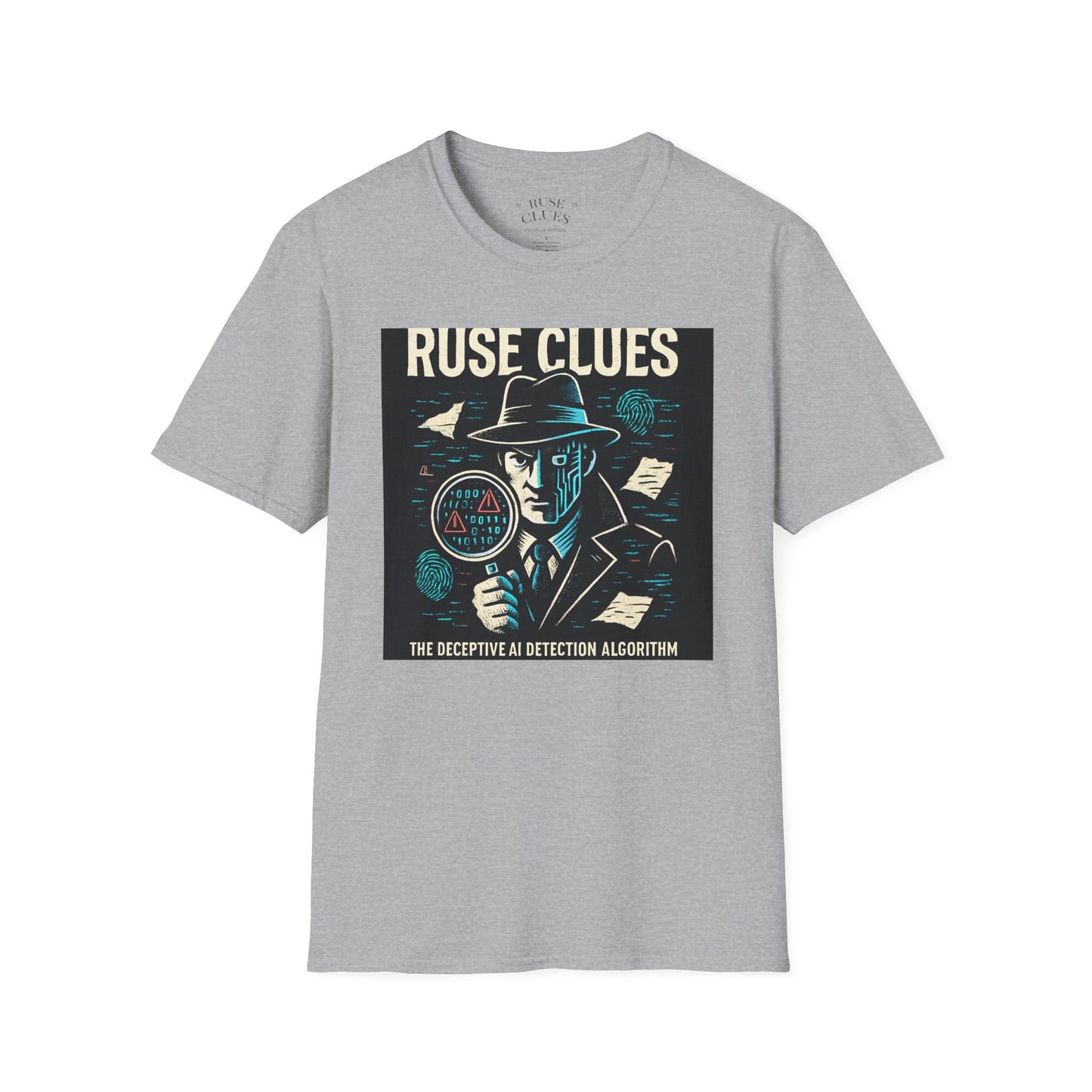 Mystery Detective Unisex Softstyle T-Shirt - Ruse Clues® Design