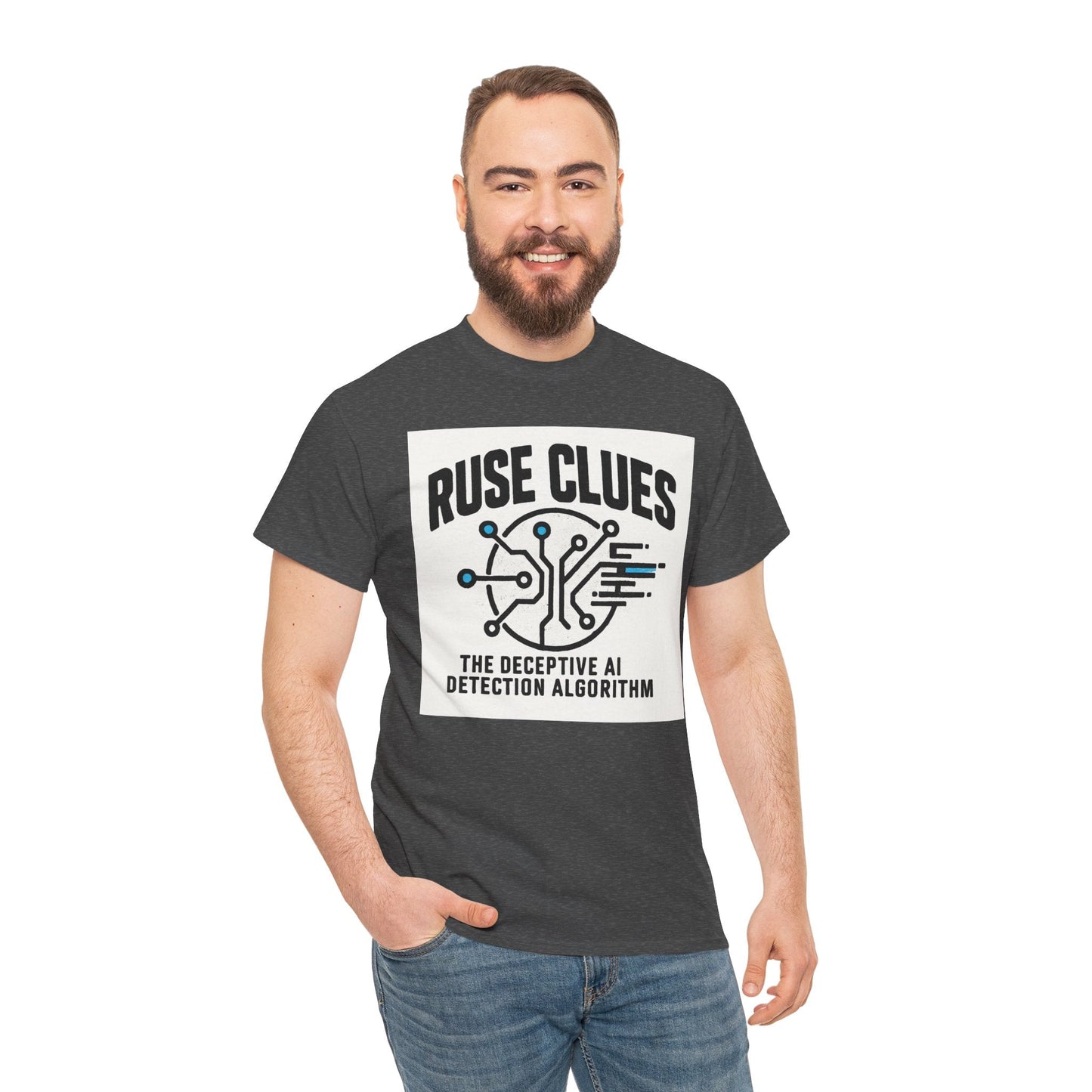 Ruse Clues® AI Detection Tee - Unisex Heavy Cotton T-Shirt