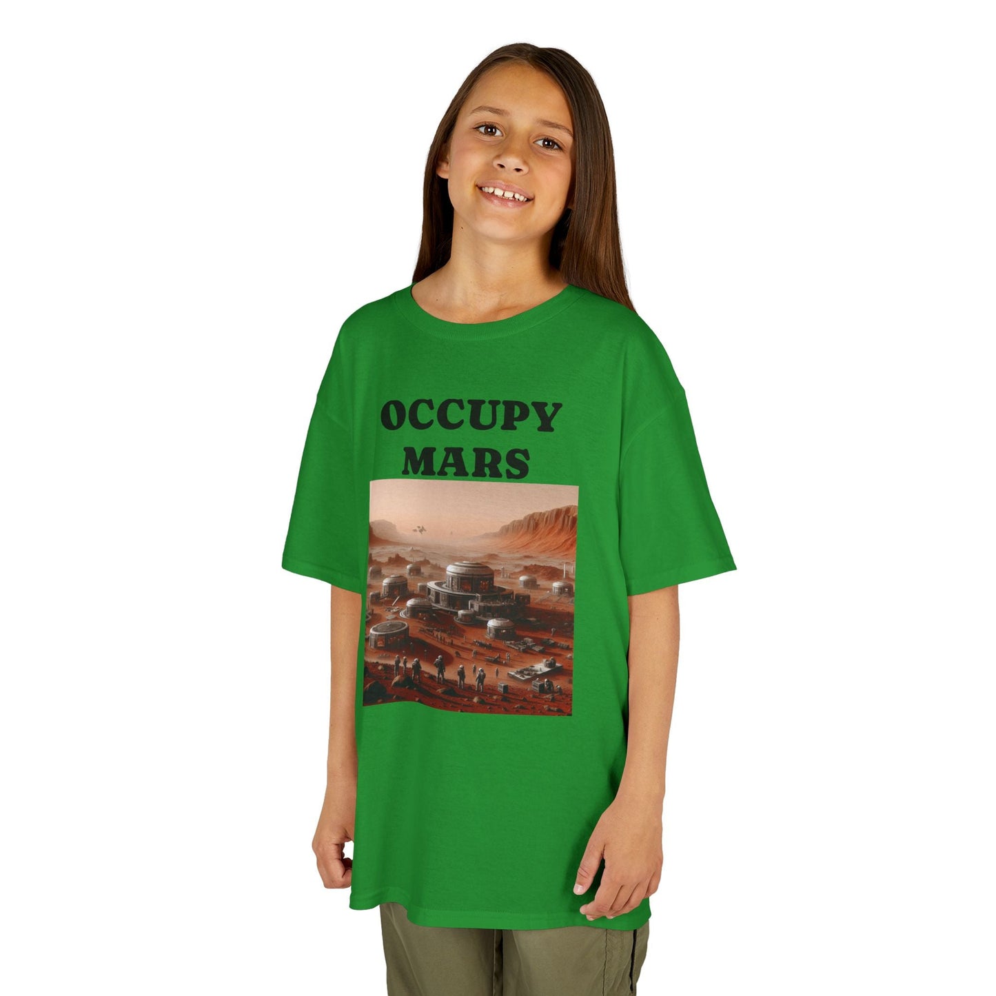Occupy Mars™ Kids' Graphic Tee | Fun Space Tee, Cute Gift for Kids, Science Lovers, Casual Wear, Birthday Gift, Educational Apparel