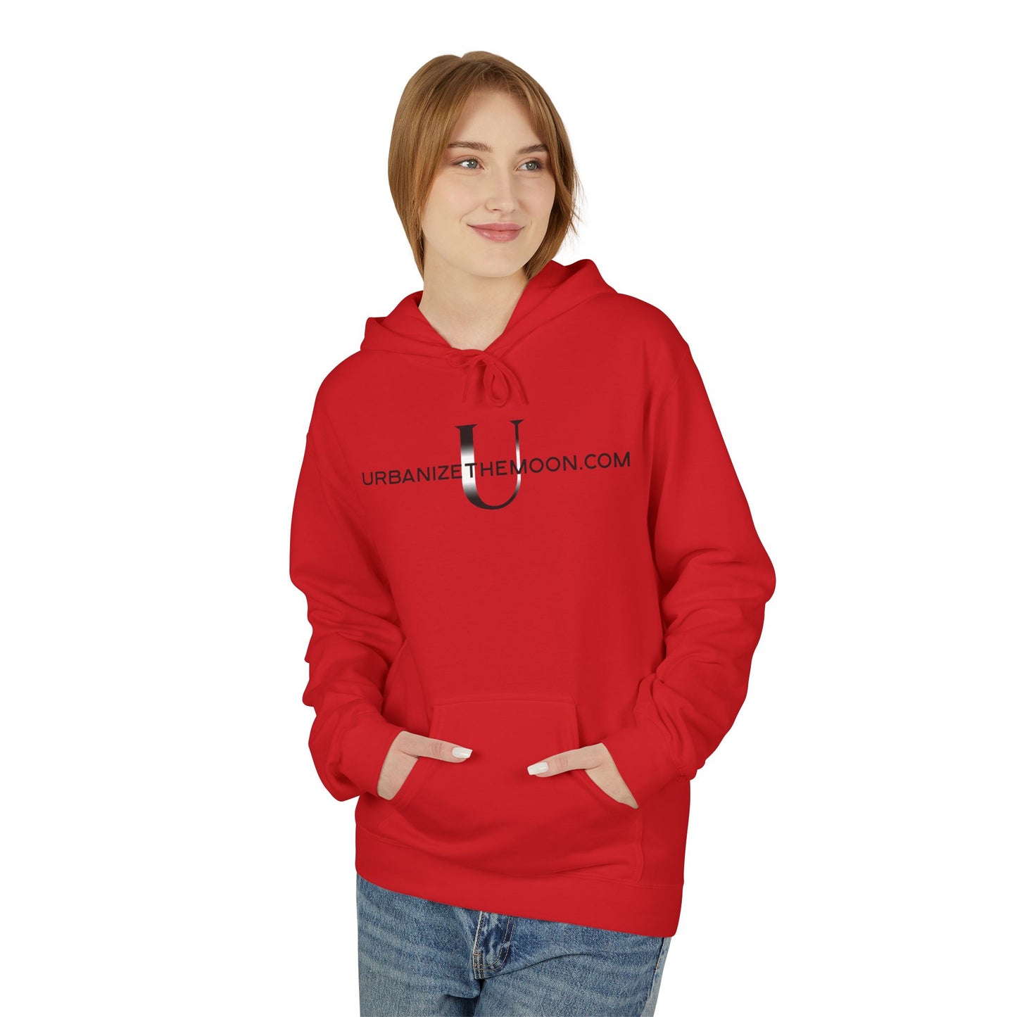 UrbanizeTheMoon.com™ Logo Hoodie — Minimal Moon Graphic Pullover