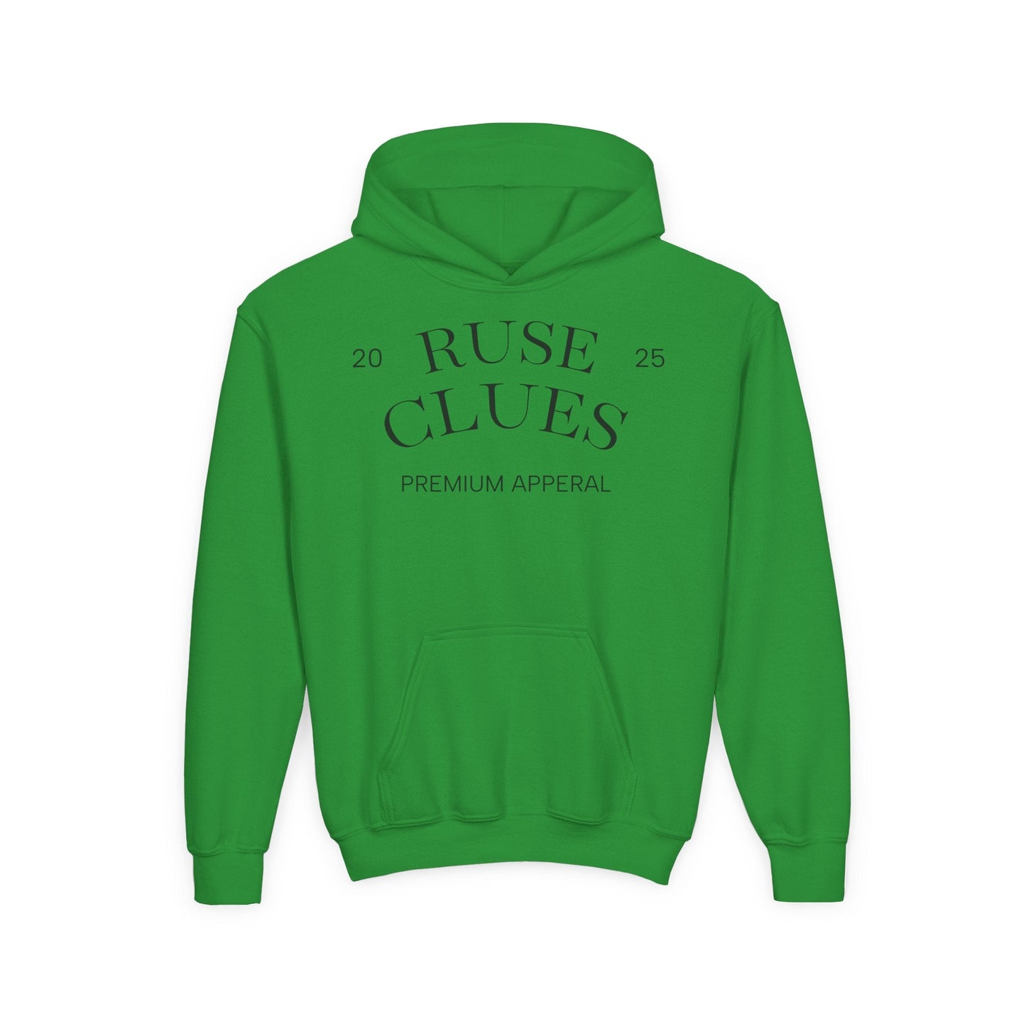 Youth Heavy Blend Ruse Clues® Sweatshirt, Cozy Hoodie, Gift for Teens, Casual Wear, Unisex Hooded Sweatshirt