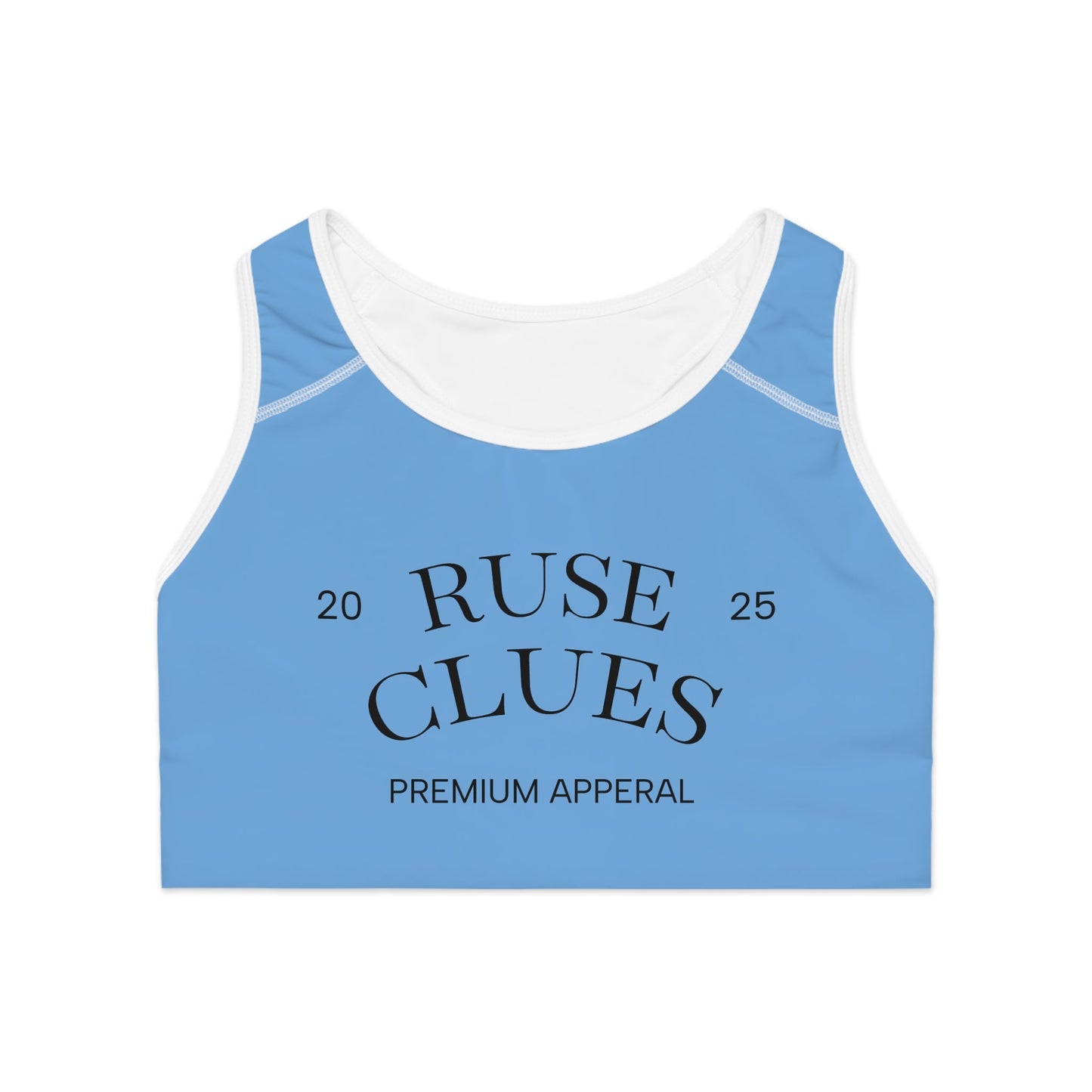 Trendy Ruse Clues® Sports Bra for Active Women, Gym Wear, Fitness Apparel, Comfortable Fitness Gear