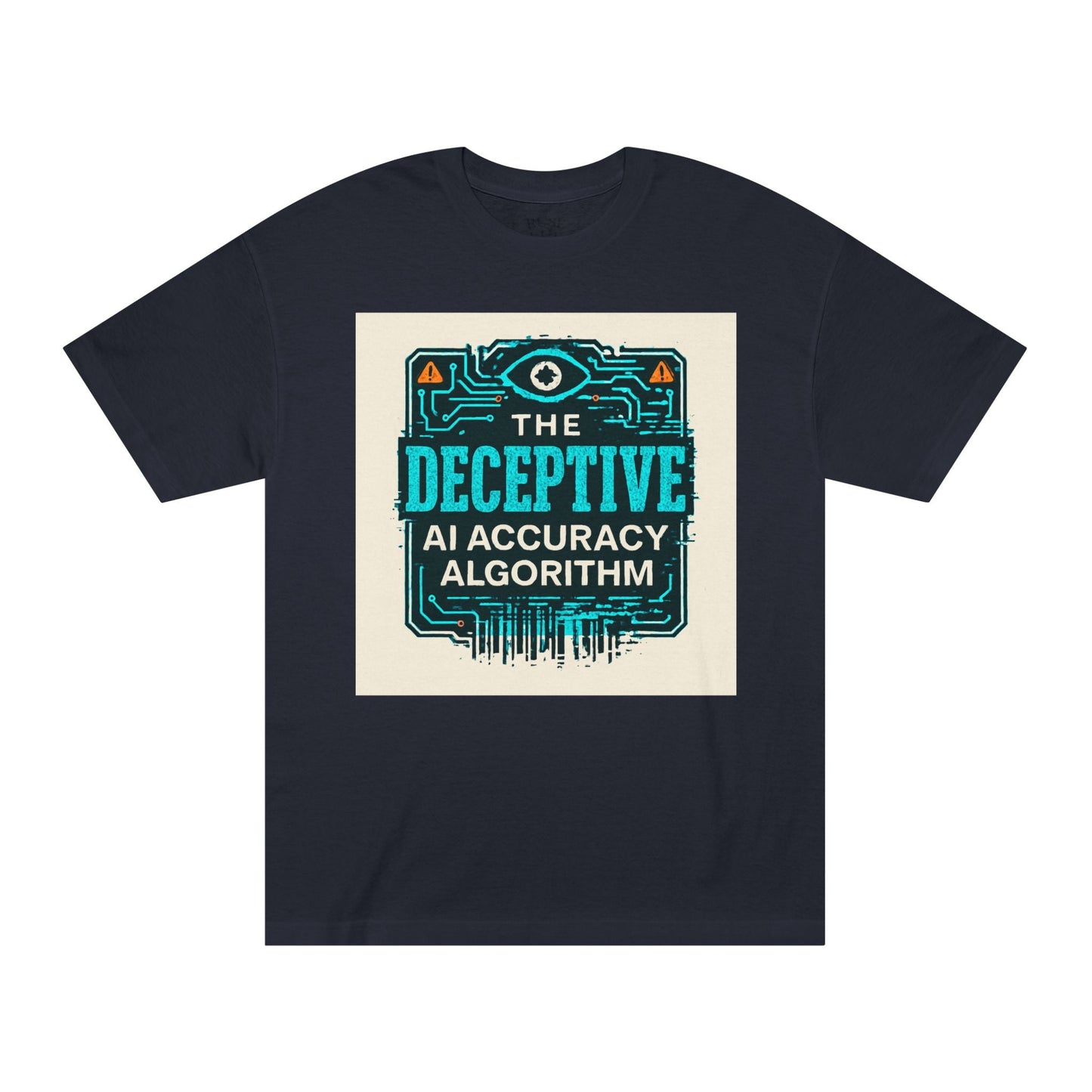 The Deceptive AI Accuracy Algorithm Ruse Clues® Tee — Tech T‑Shirt