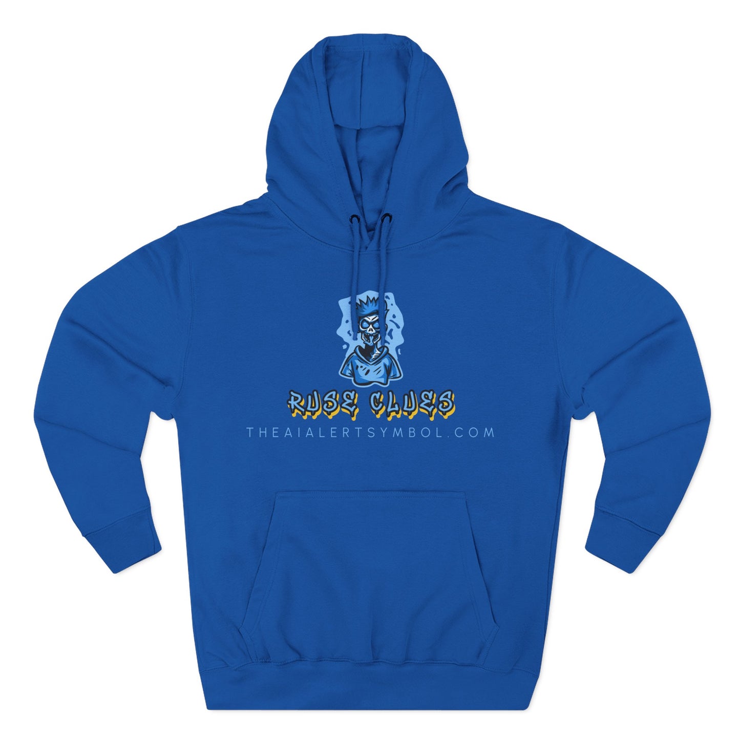 Ruse Clues® Hoodie — Blue Graphic Fleece Pullover