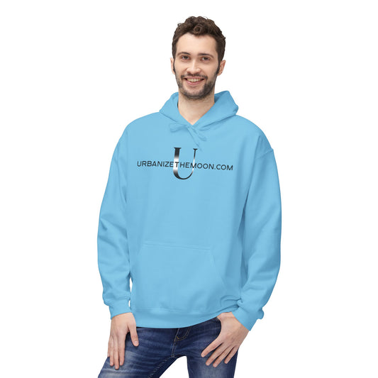 UrbanizeTheMoon.com™ Logo Hoodie — Minimal Moon Graphic Pullover