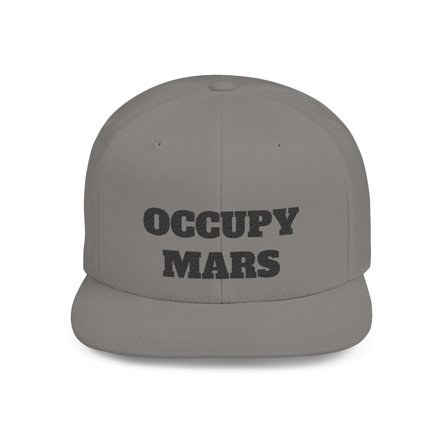 Occupy Mars™ Flat Bill Snapback | Space Themed Cap for Astronaut Enthusiasts, Trendy Unisex Hat, Gift for Science Lovers