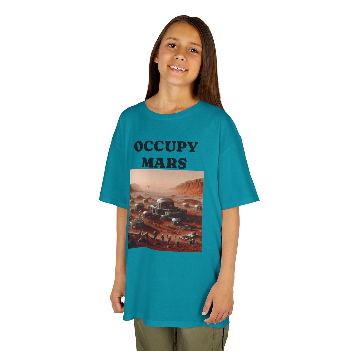 Occupy Mars™ Kids' Graphic Tee | Fun Space Tee, Cute Gift for Kids, Science Lovers, Casual Wear, Birthday Gift, Educational Apparel