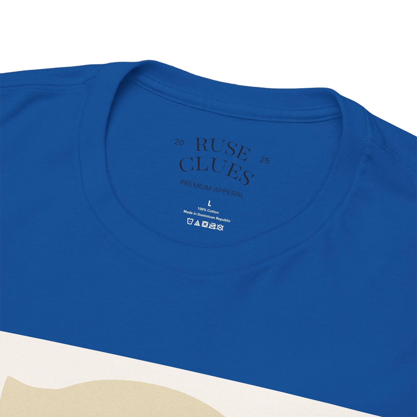 Deceptive AI Unisex Heavy Cotton Ruse Clues® Tee - Bold Graphic Tee for Tech Enthusiasts