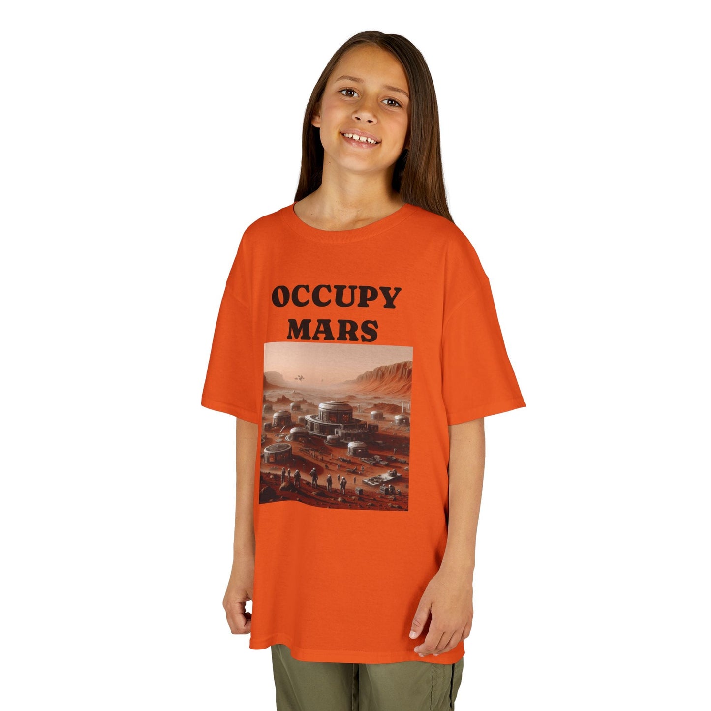 Occupy Mars™ Kids' Graphic Tee | Fun Space Tee, Cute Gift for Kids, Science Lovers, Casual Wear, Birthday Gift, Educational Apparel