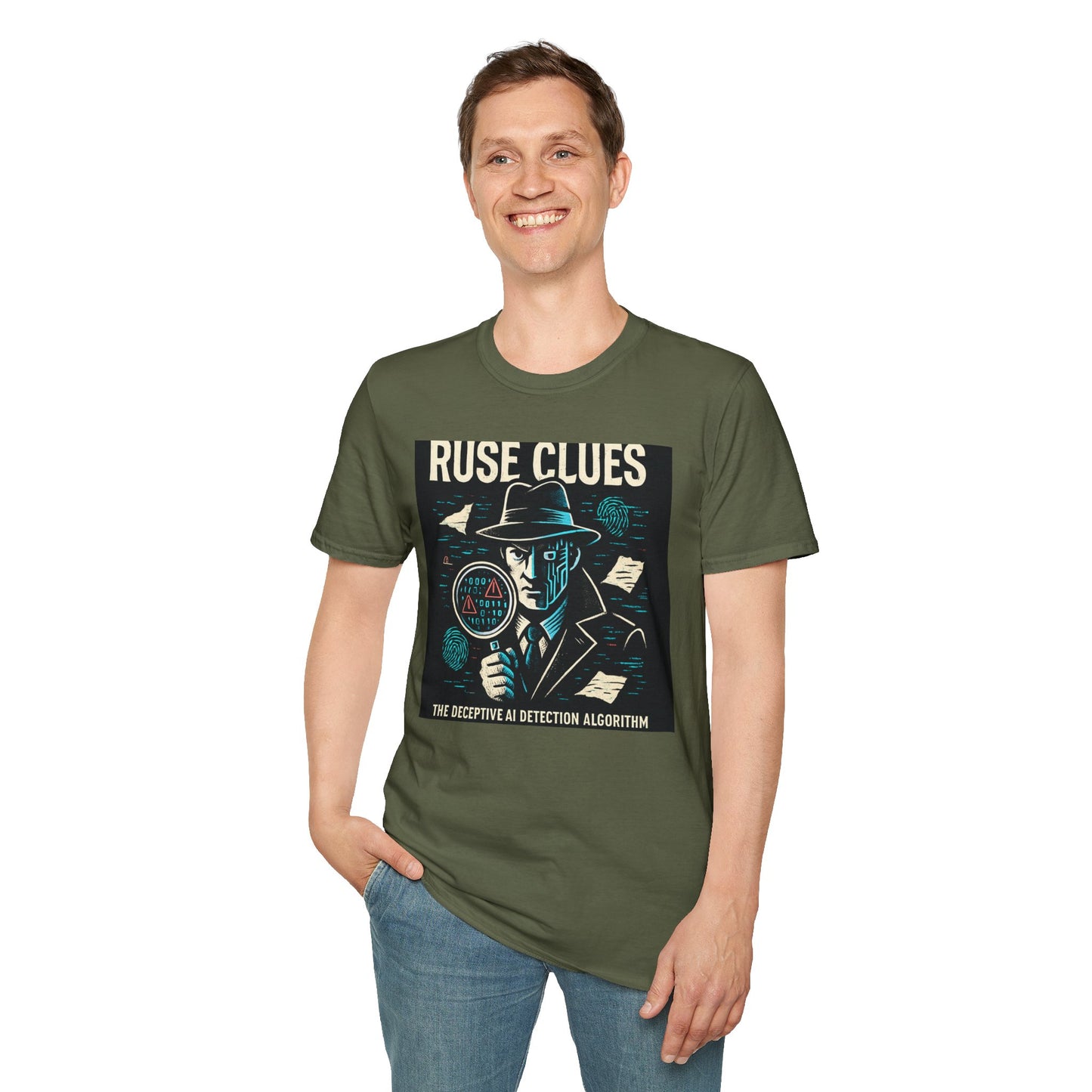 Mystery Detective Unisex Softstyle T-Shirt - Ruse Clues® Design