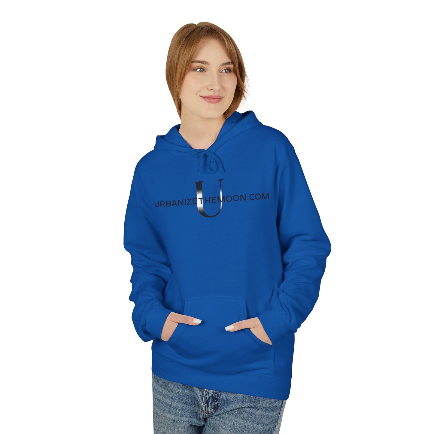 UrbanizeTheMoon.com™ Logo Hoodie — Minimal Moon Graphic Pullover