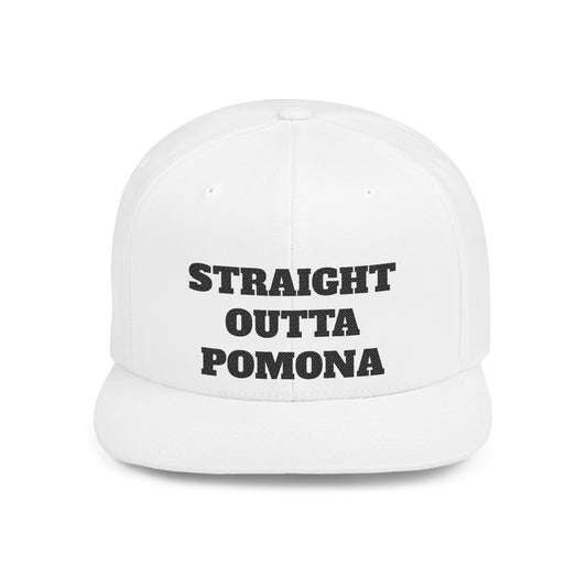 Stylish Flat Bill Straight Outta Pomona™ Snapback Hat - Perfect Gift for Hikers, Streetwear Enthusiasts, or Casual Outings, Cool Design, Summer Fashion