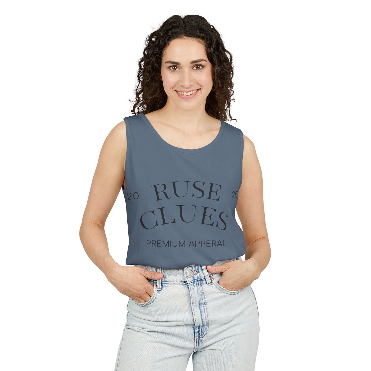 Unisex Garment-Dyed Ruse Clues® Tank Top