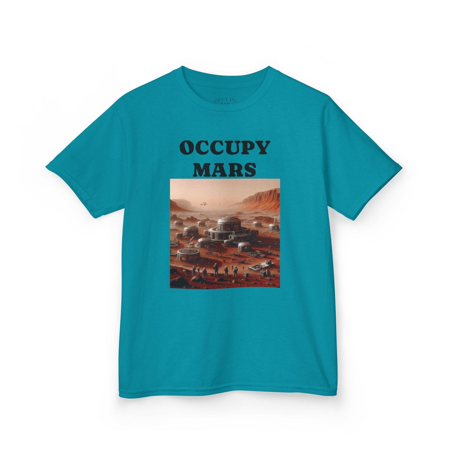 Occupy Mars™ Kids' Graphic Tee | Fun Space Tee, Cute Gift for Kids, Science Lovers, Casual Wear, Birthday Gift, Educational Apparel