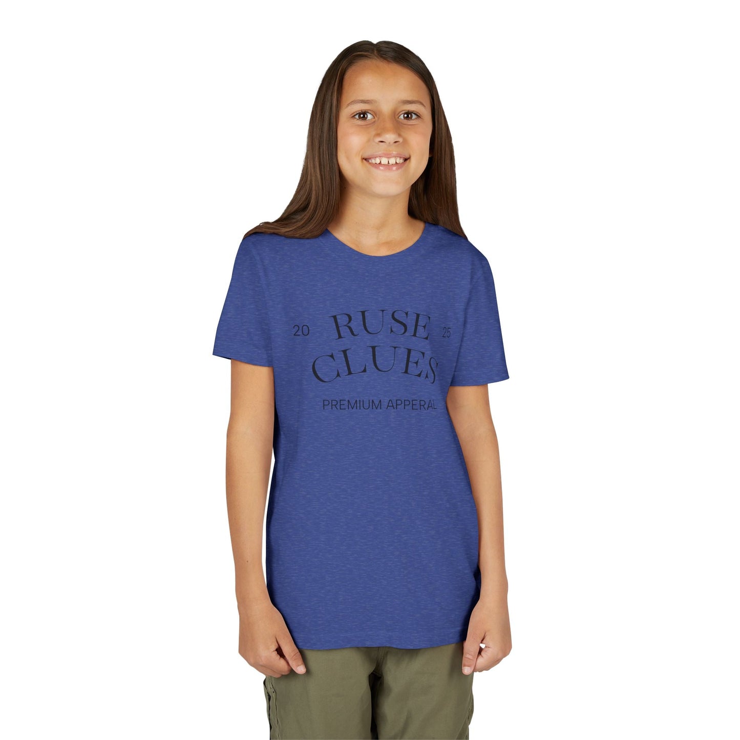 Youth Short Sleeve Ruse Clues® Tee, Fun Graphic Tee, Kids Casual T-Shirt, Gift for Teens, Back to School Apparel, Summer Wear