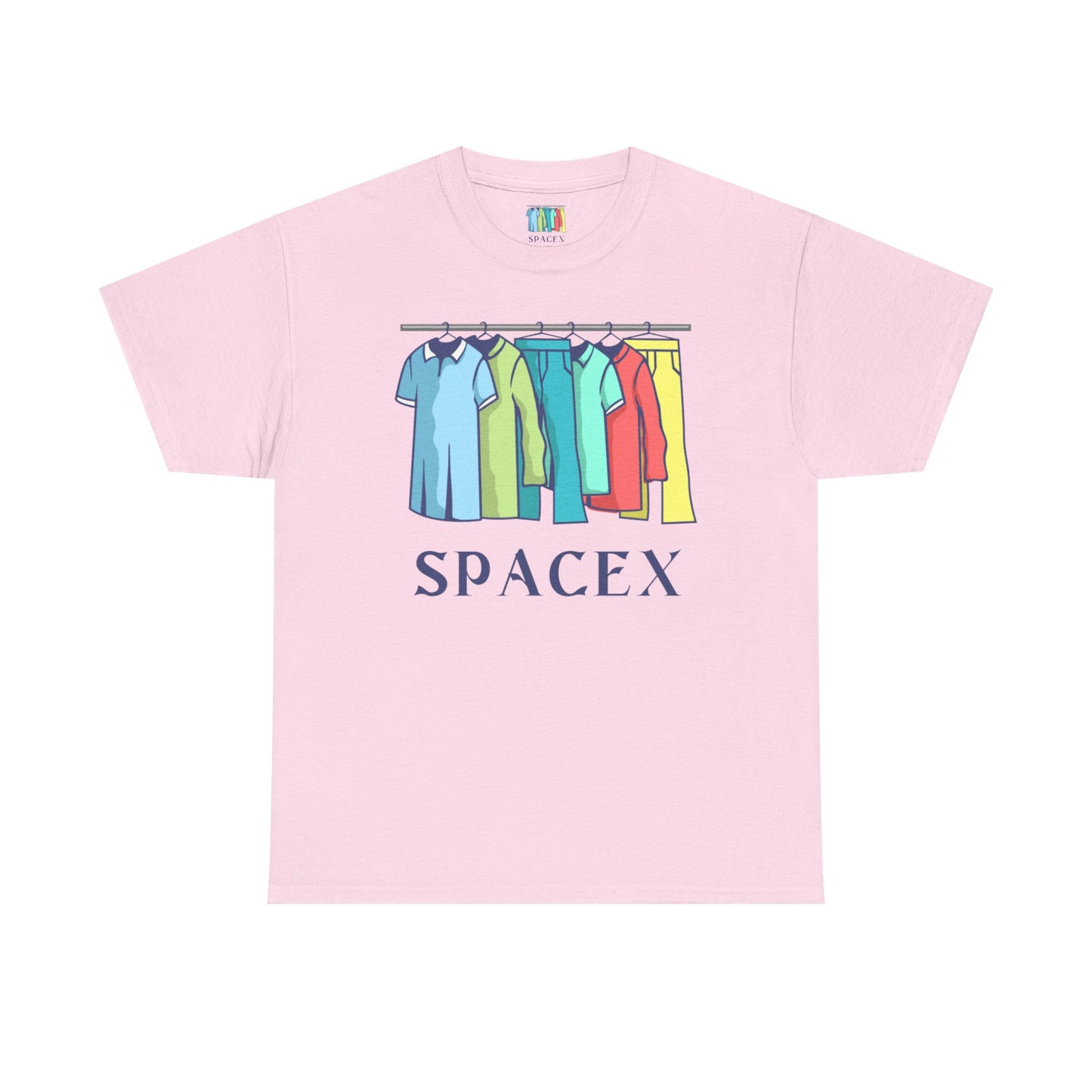 Unisex Heavy Cotton SPACEX Tee, Short, Tall, Fat, or Small apparel