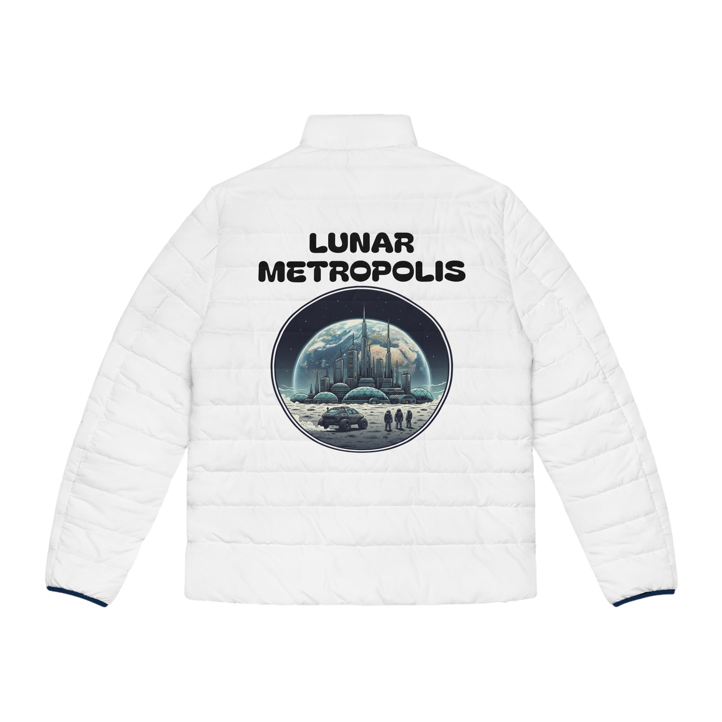 Puffer Jacket — Lunar Metropolis™ Graphic Men’s Jacket