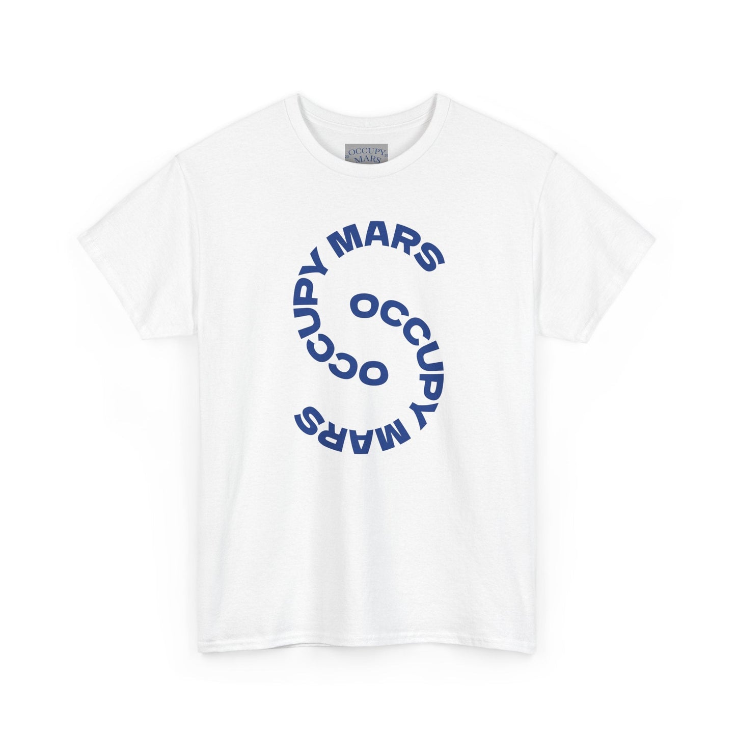 Unisex Heavy Cotton Occupy Mars™ Tee | Trendy Graphic Tee, Space T-Shirt, Casual Outfit, Gift for Science Lovers, Everyday Wear