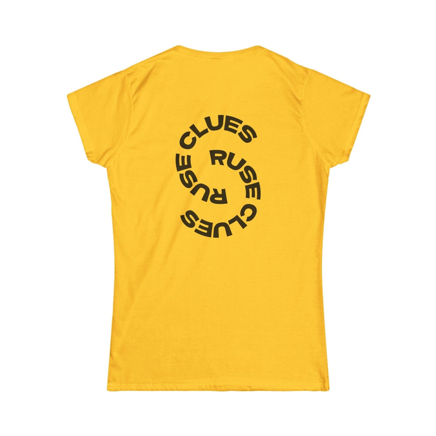 Women's Graphic Ruse Clues® Tee, Casual T-Shirt, Everyday Wear, Gift for Friends, Fun Summer Top