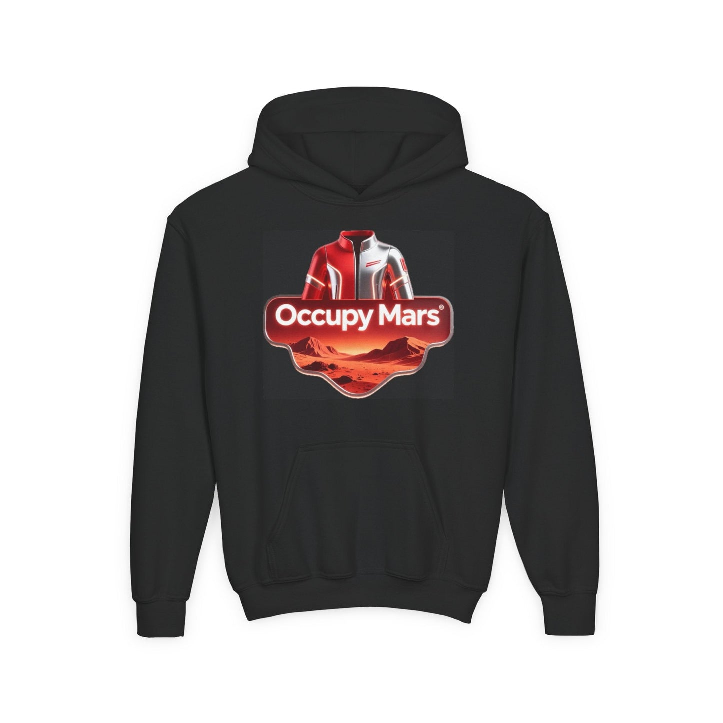 Occupy Mars™ Youth Hoodie — Mars Colony Space Exploration Sweatshirt