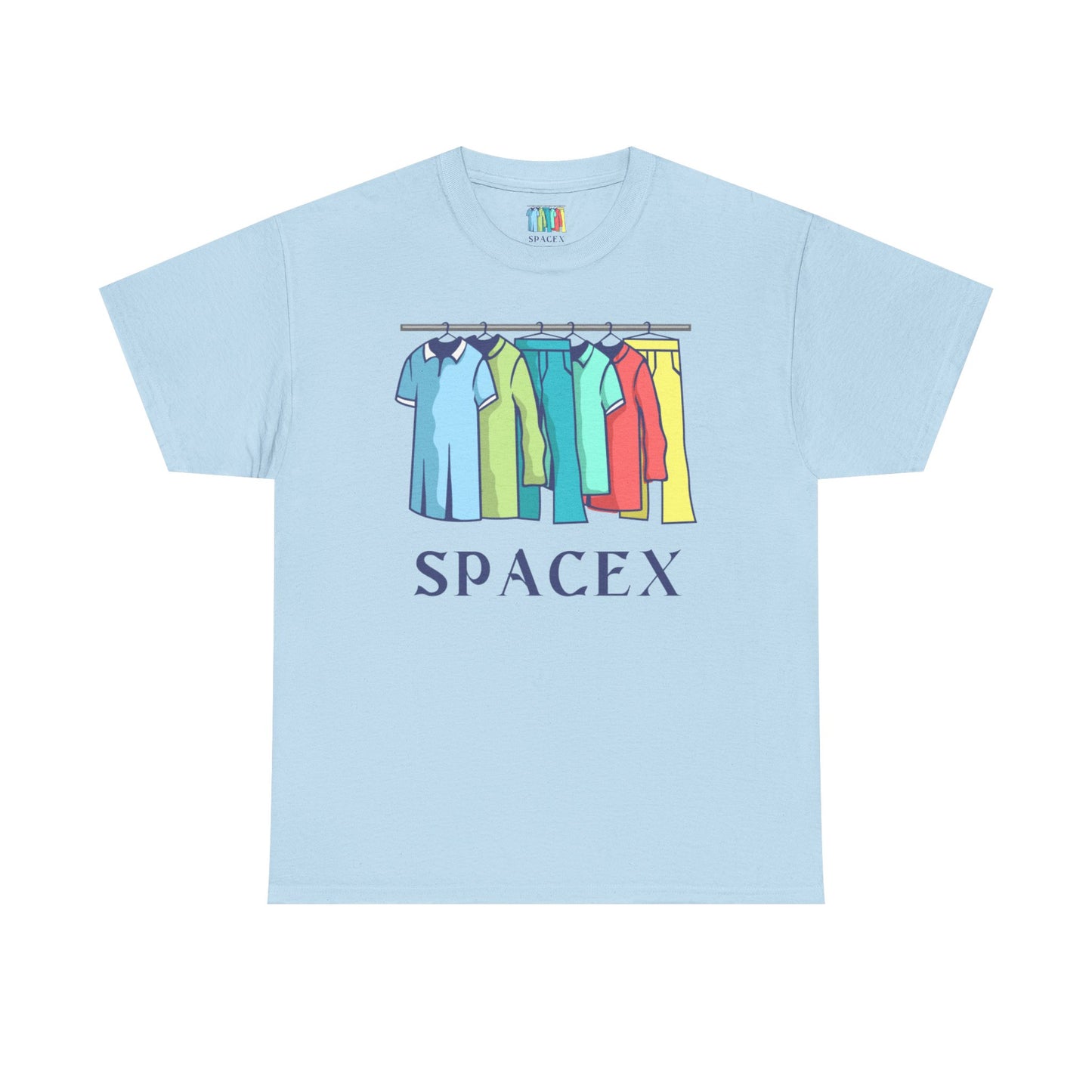 Unisex Heavy Cotton SPACEX Tee, Short, Tall, Fat, or Small apparel
