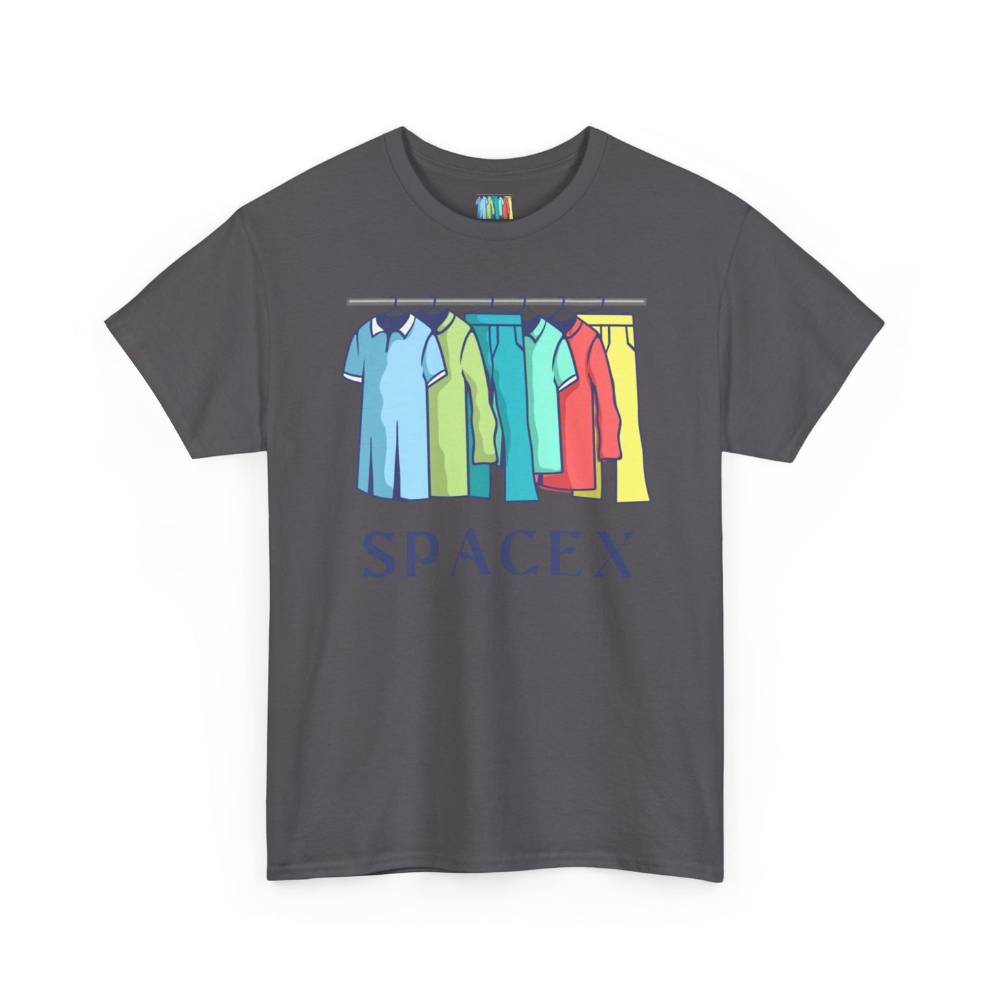 Unisex Heavy Cotton SPACEX Tee, Short, Tall, Fat, or Small apparel