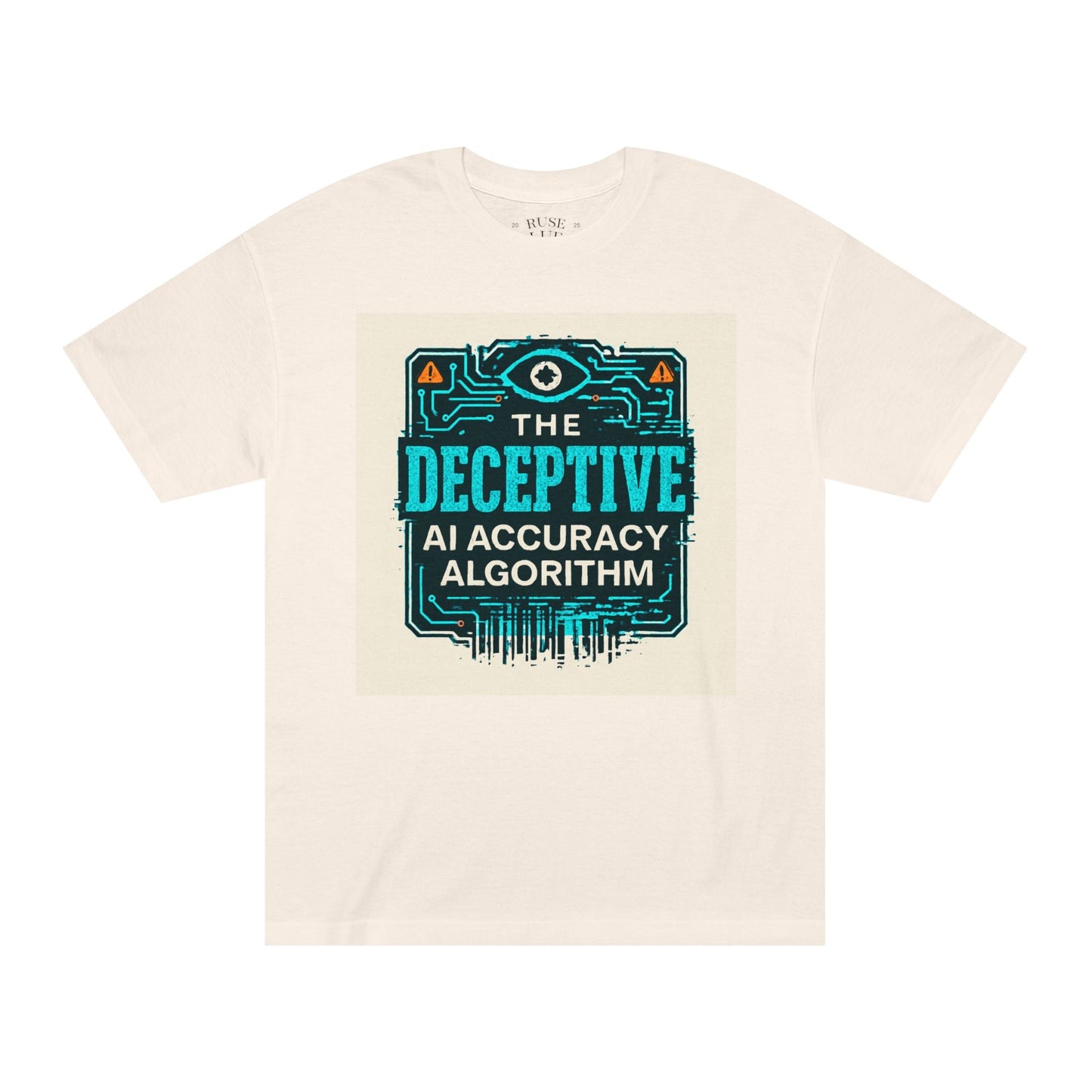 The Deceptive AI Accuracy Algorithm Ruse Clues® Tee — Tech T‑Shirt