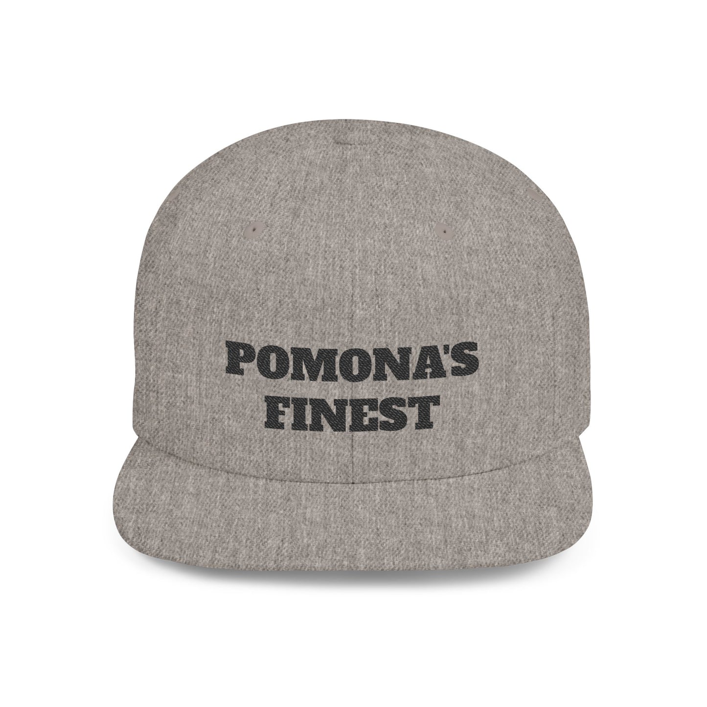 Stylish Flat Bill Pomona's Finest™ Snapback Hat - Perfect Gift for Hikers, Streetwear Enthusiasts, or Casual Outings, Cool Design, Summer Fashion