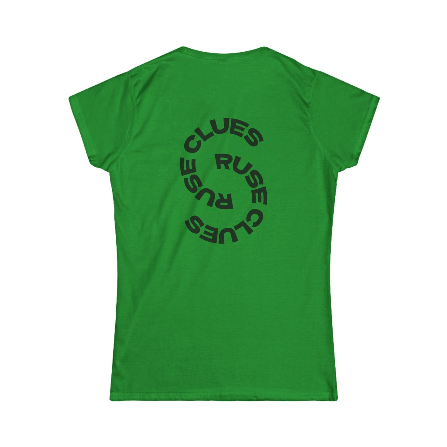 Women's Graphic Ruse Clues® Tee, Casual T-Shirt, Everyday Wear, Gift for Friends, Fun Summer Top