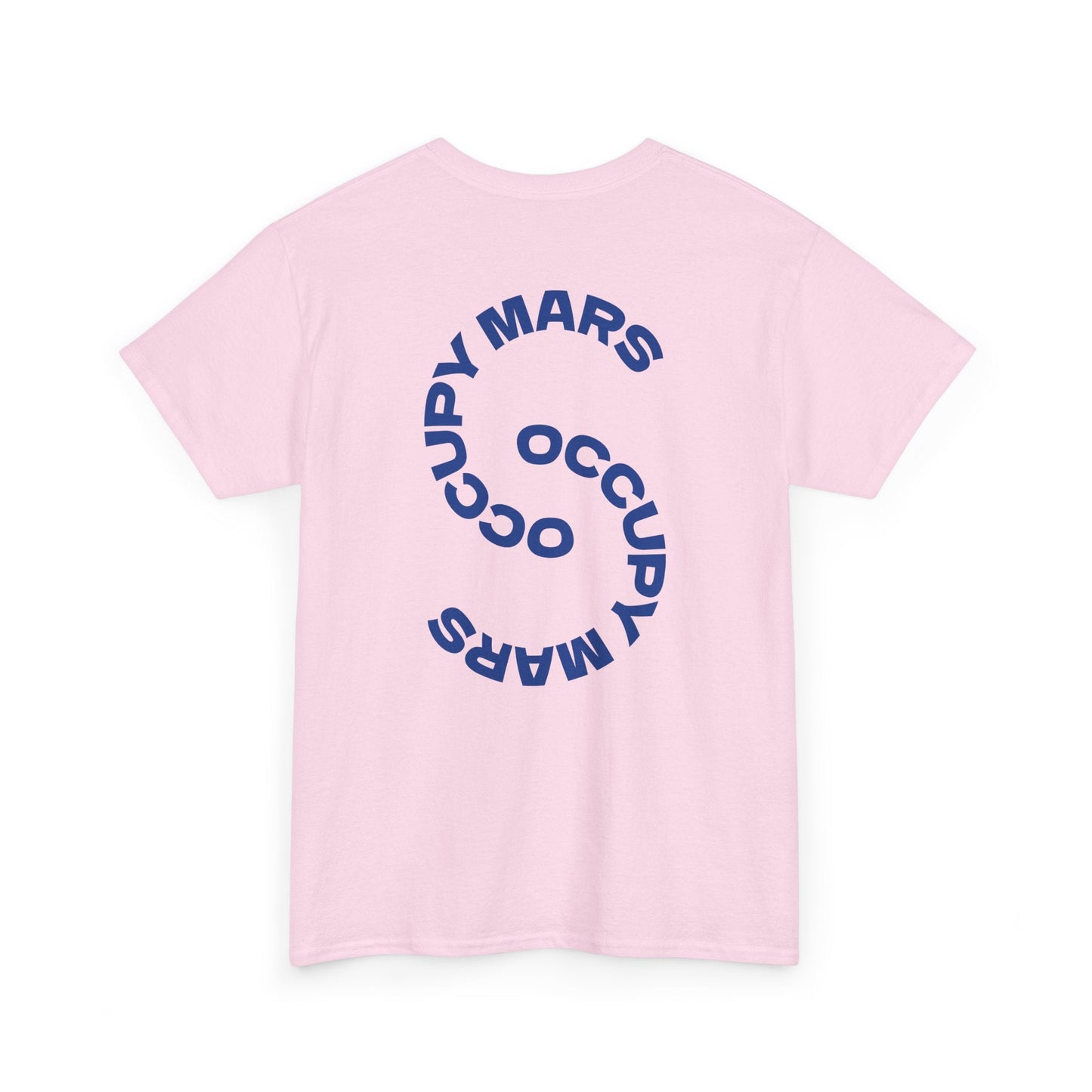 Occupy Mars™ Unisex Heavy Cotton Tee, Casual Statement Shirt, Gift for Space Lovers, Eco-Friendly Fashion, Fun Tee for Events