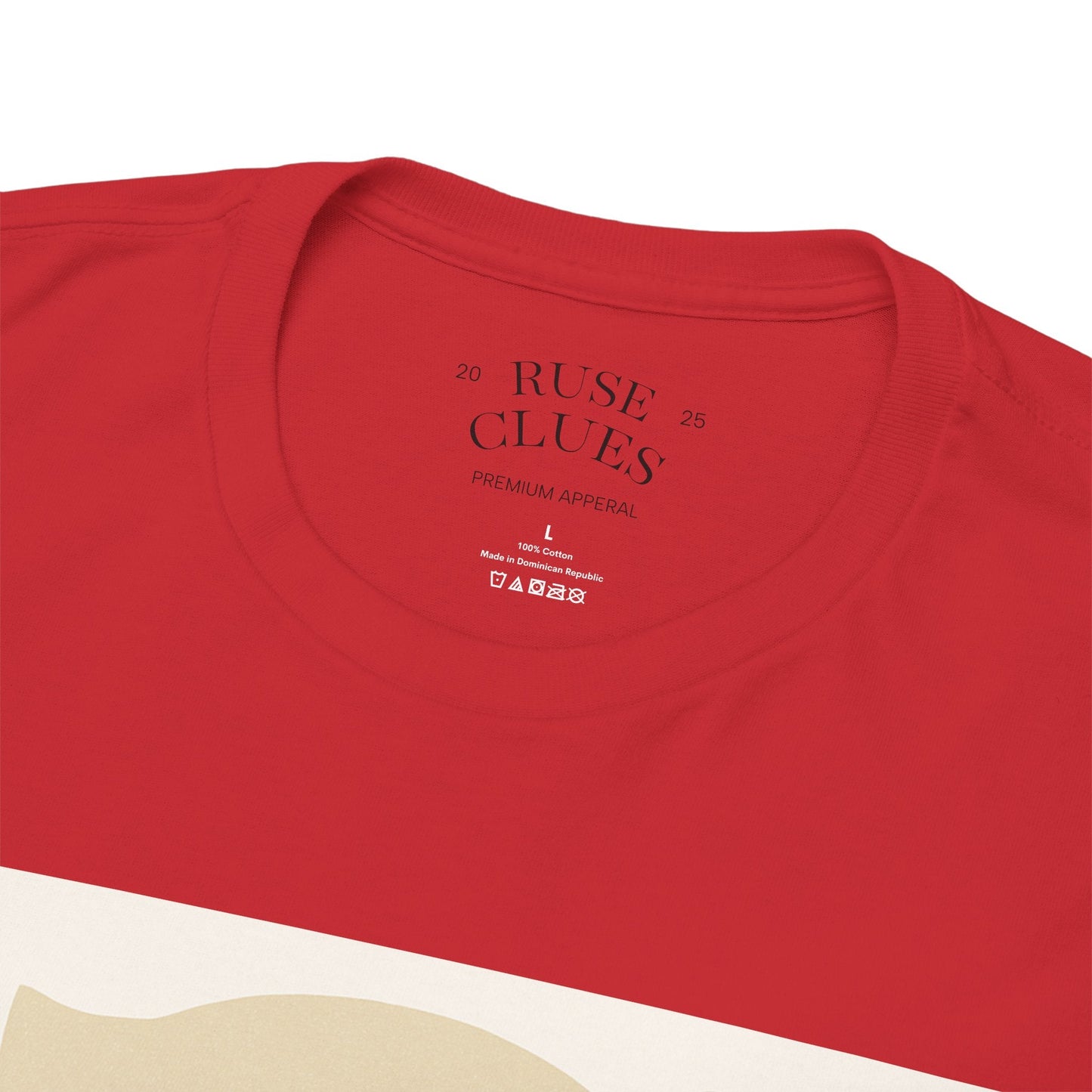 Deceptive AI Unisex Heavy Cotton Ruse Clues® Tee - Bold Graphic Tee for Tech Enthusiasts