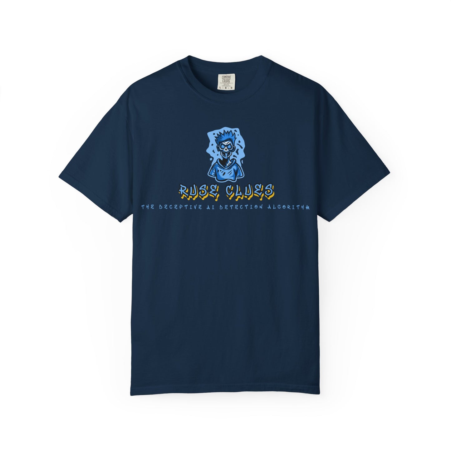 Unisex Garment-Dyed Ruse Clues™ T-shirt - Casual Style for Everyday Wear, Perfect Gift for Music Lovers, Summer Vibe, Graphic Tee