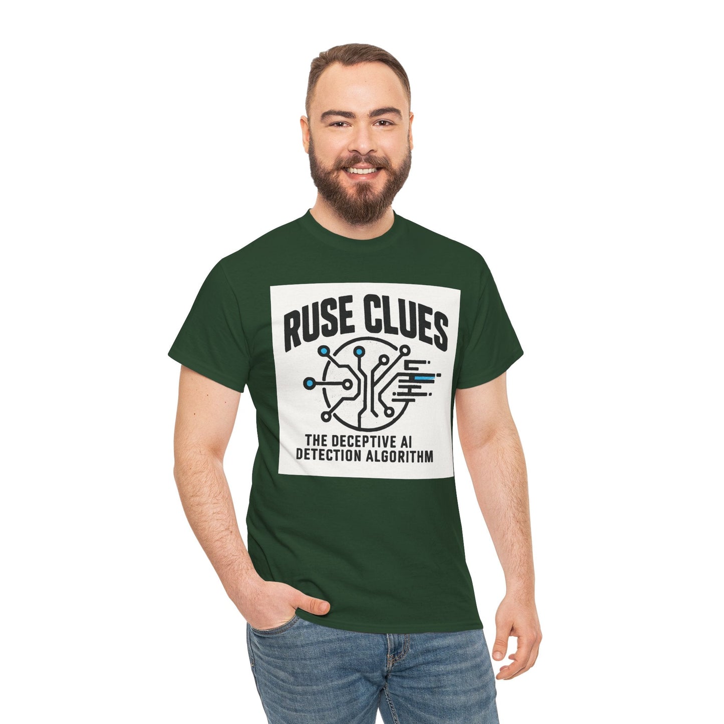 Ruse Clues® AI Detection Tee - Unisex Heavy Cotton T-Shirt