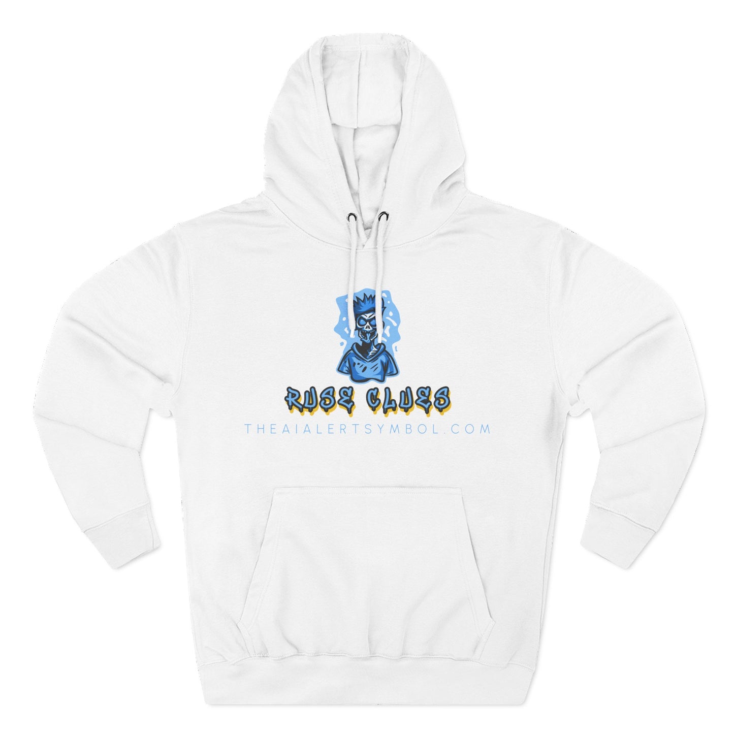 Ruse Clues® Hoodie — Blue Graphic Fleece Pullover