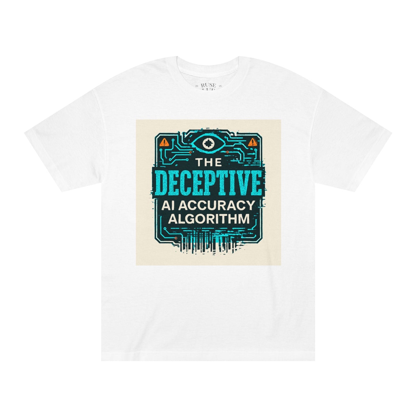 The Deceptive AI Accuracy Algorithm Ruse Clues® Tee — Tech T‑Shirt