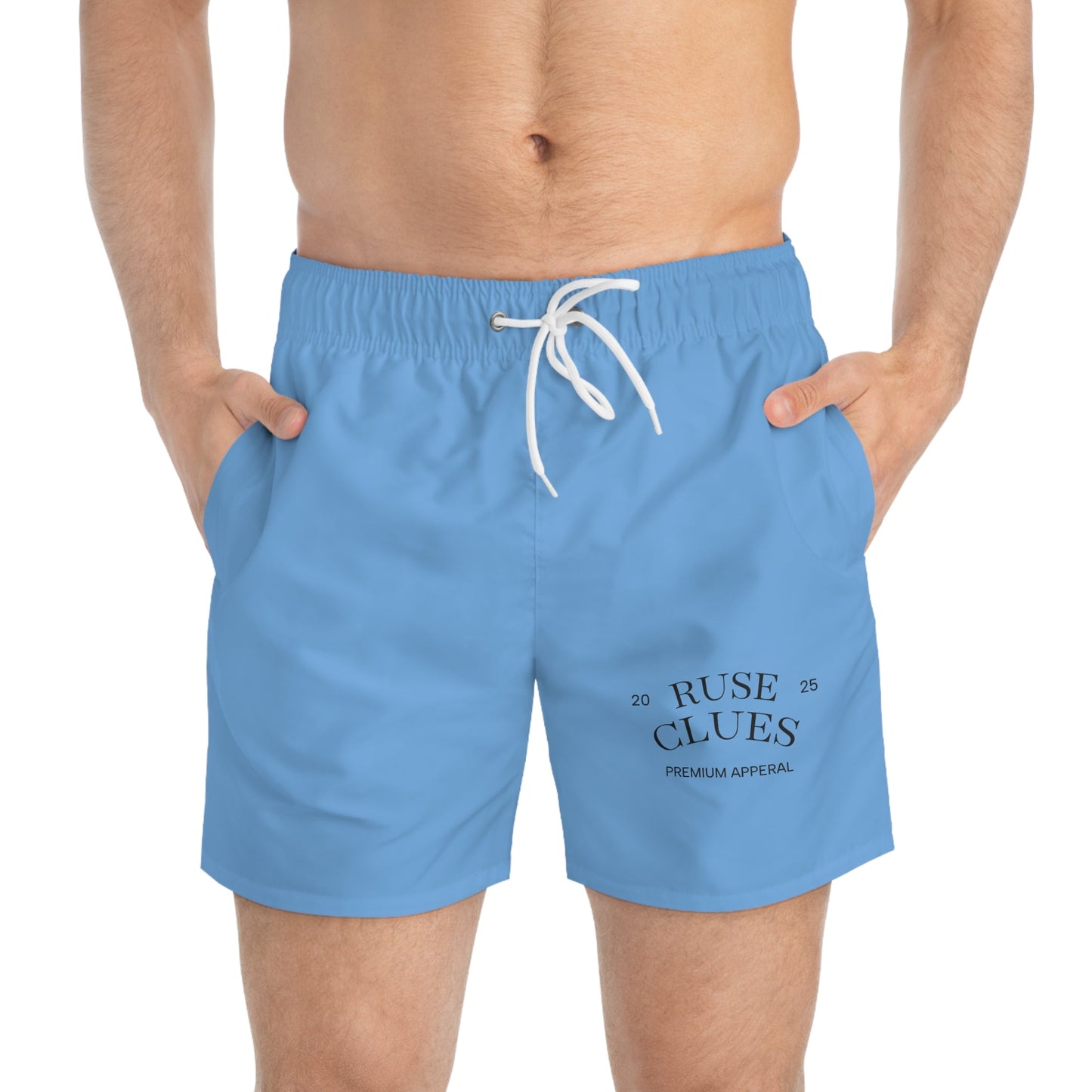 Cool & Comfy Ruse Clues® Swim Trunks | Summer Beachwear, Lake Day Essential, Vacation Must-Have, Gift for Dad, Pool Party Style