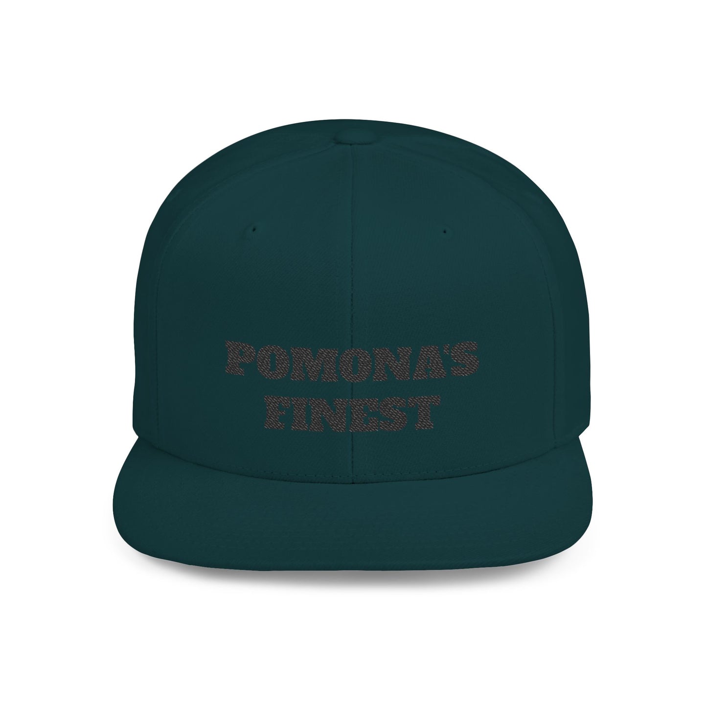 Stylish Flat Bill Pomona's Finest™ Snapback Hat - Perfect Gift for Hikers, Streetwear Enthusiasts, or Casual Outings, Cool Design, Summer Fashion