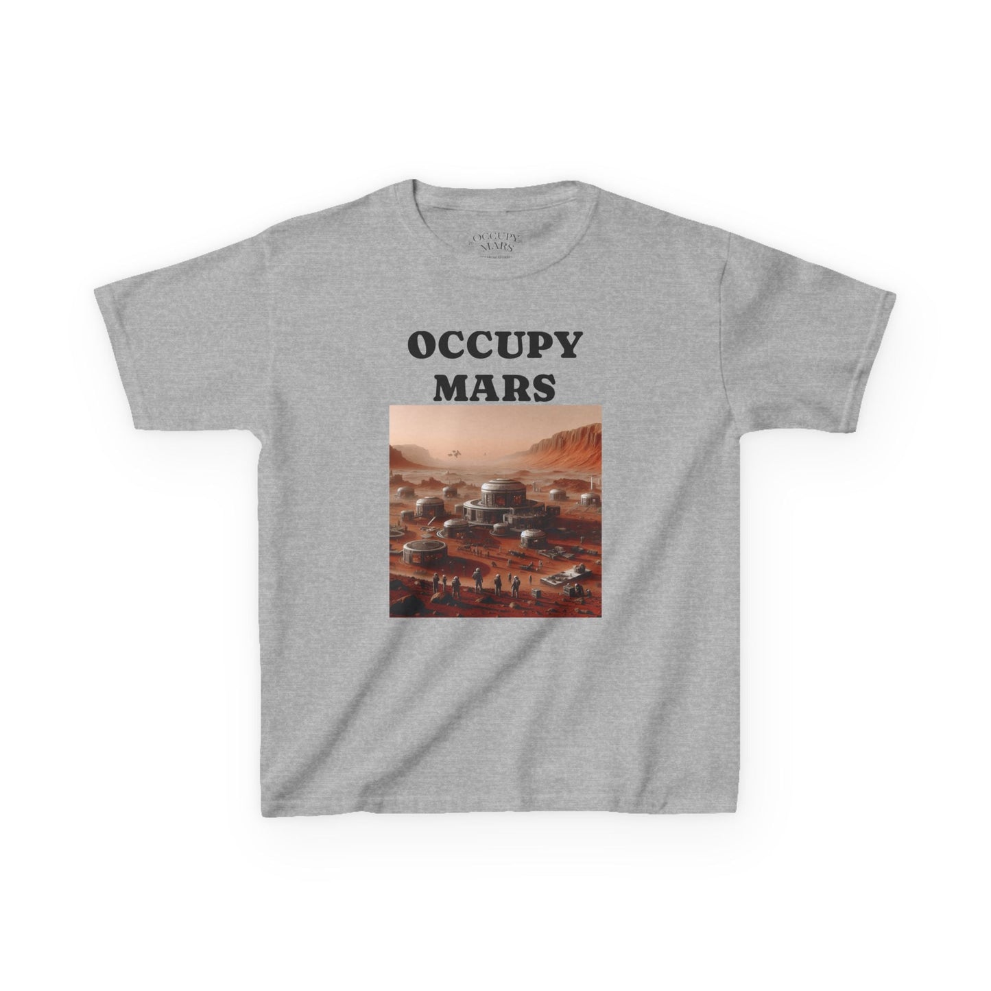 Occupy Mars™ Kids' Graphic Tee | Fun Space Tee, Cute Gift for Kids, Science Lovers, Casual Wear, Birthday Gift, Educational Apparel