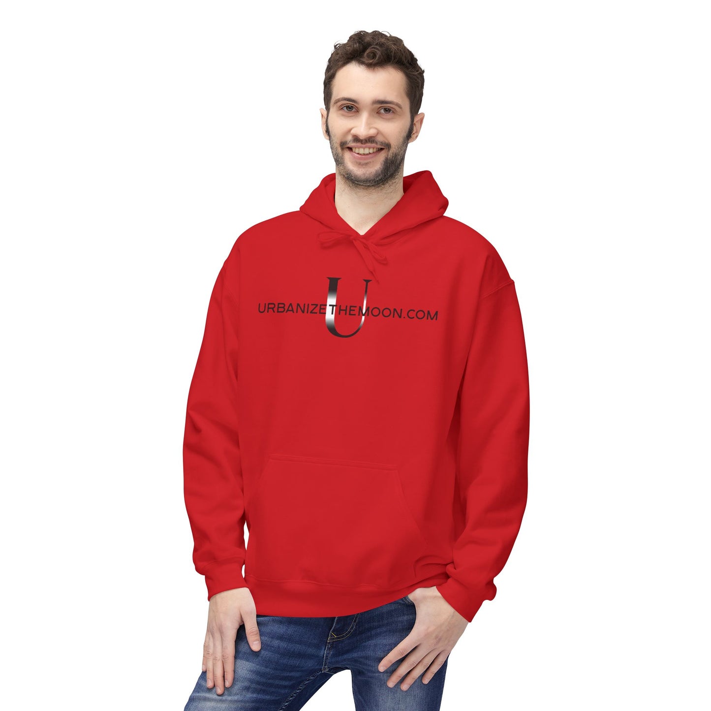 UrbanizeTheMoon.com™ Logo Hoodie — Minimal Moon Graphic Pullover