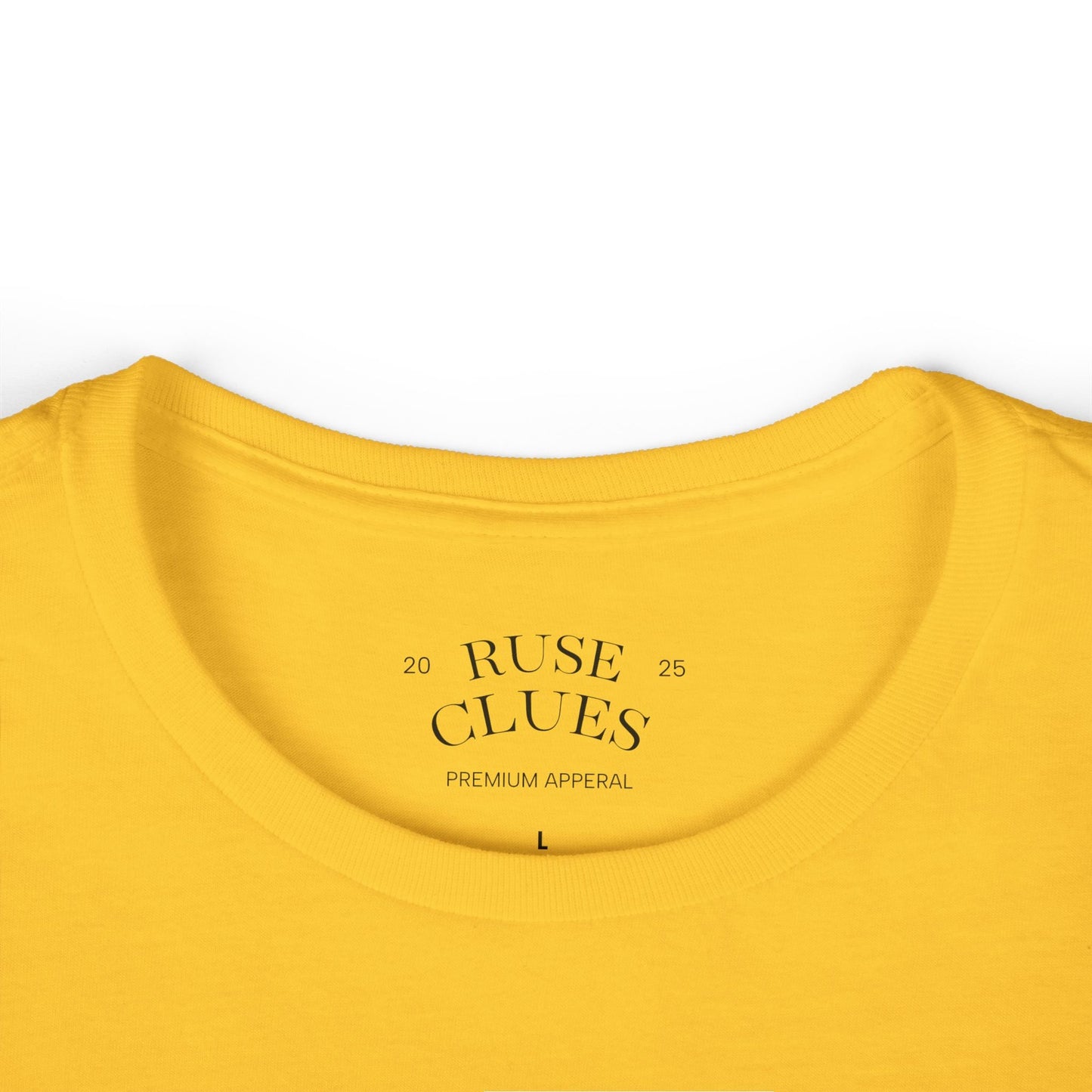 Women's Graphic Ruse Clues® Tee, Casual T-Shirt, Everyday Wear, Gift for Friends, Fun Summer Top