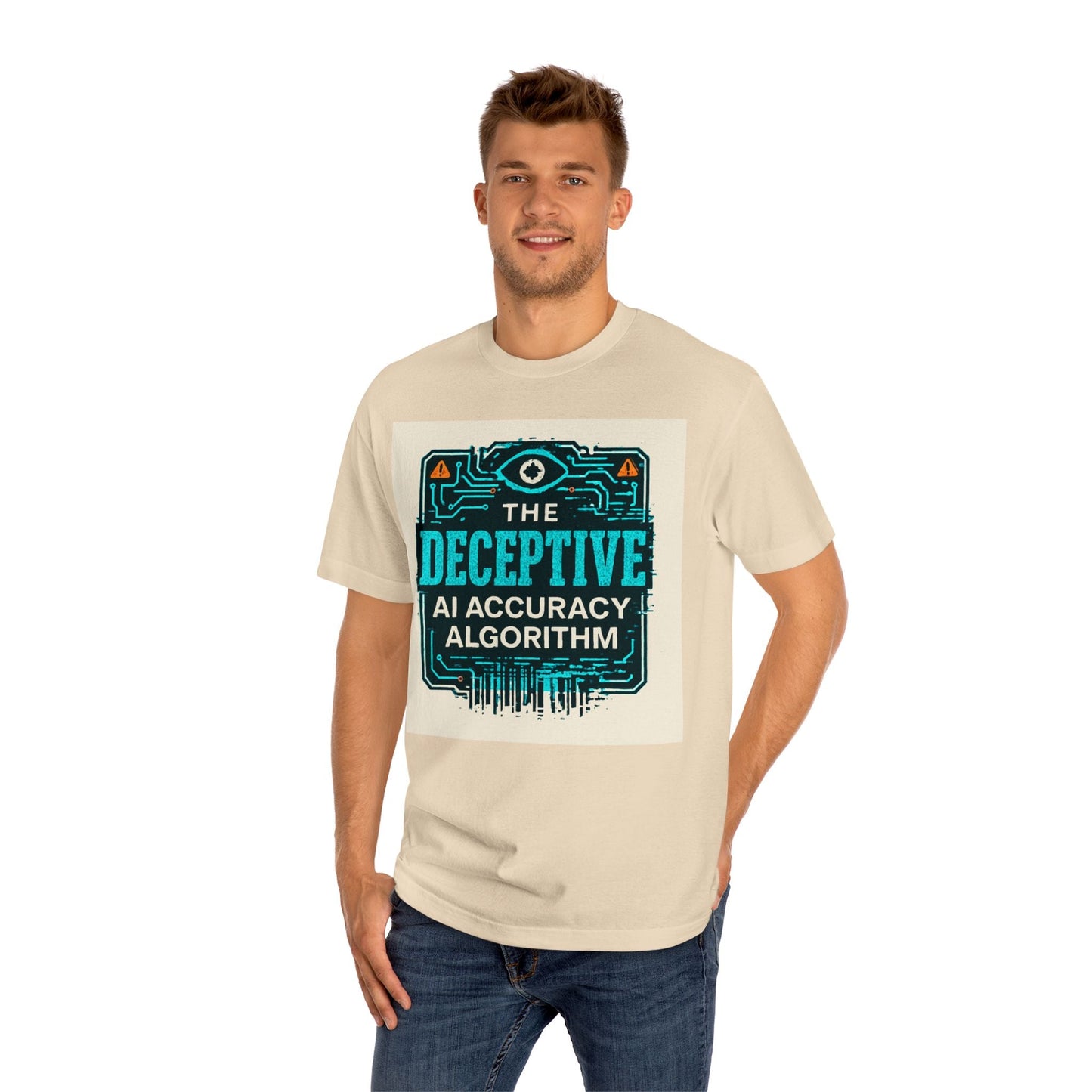 The Deceptive AI Accuracy Algorithm Ruse Clues® Tee — Tech T‑Shirt