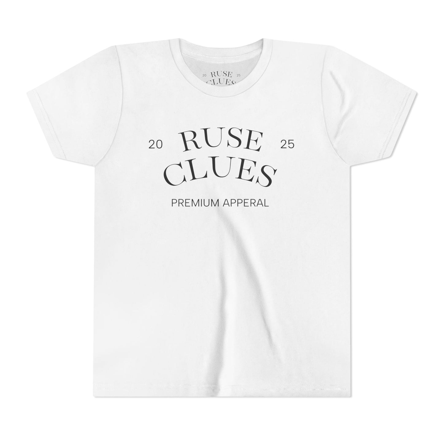 Youth Short Sleeve Ruse Clues® Tee, Fun Graphic Tee, Kids Casual T-Shirt, Gift for Teens, Back to School Apparel, Summer Wear