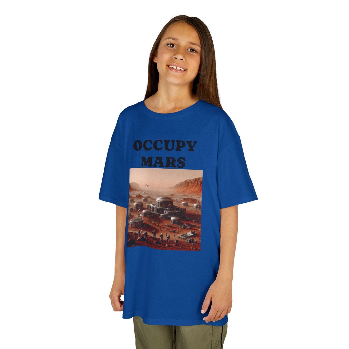Occupy Mars™ Kids' Graphic Tee | Fun Space Tee, Cute Gift for Kids, Science Lovers, Casual Wear, Birthday Gift, Educational Apparel